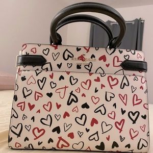Kate Spade Staci Satchel Scribble Hearts $225. NWT. Out of packaging for photos